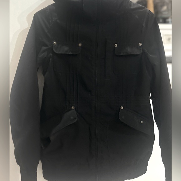 💫Burton Dryride Hooded Snow/Ski Jacket Full Zip Winter Outdoor Black Women's XS - Picture 1 of 7